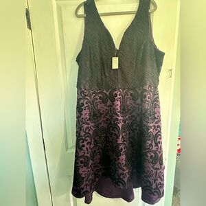 Dress NWT Maurice’s plus size 2, holiday, purple and lace